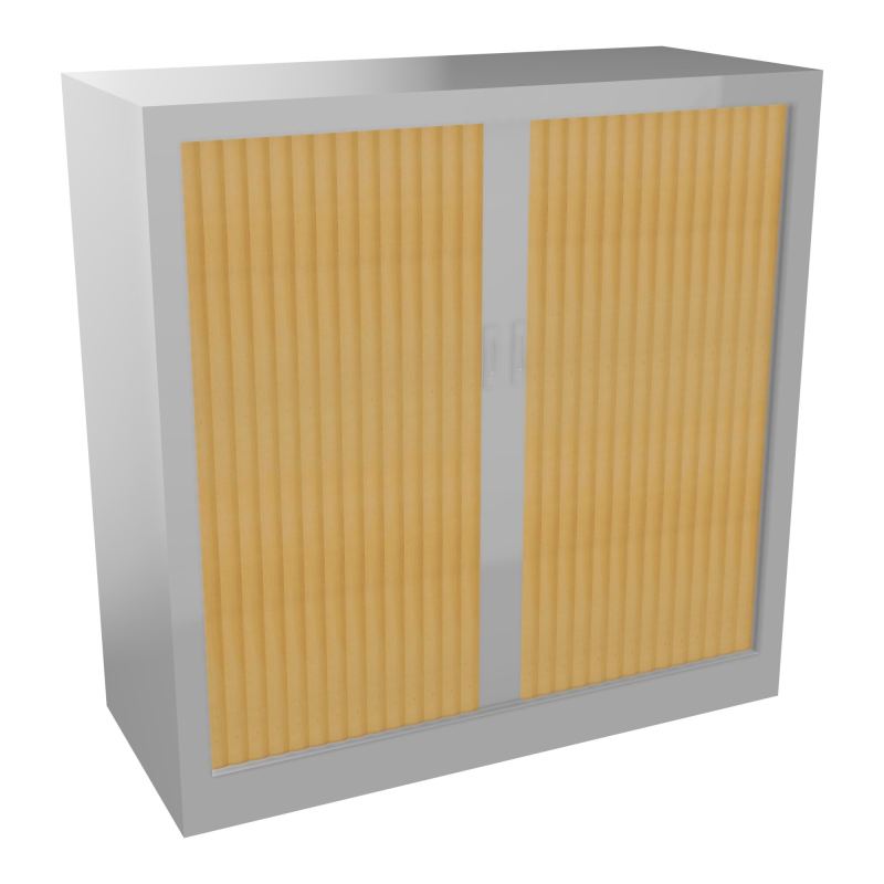 ARMOIRE À RIDEAUX H. 100 X L.100 X P. 43 CM - EQUIPEE DE 2 TABLETTES + 1