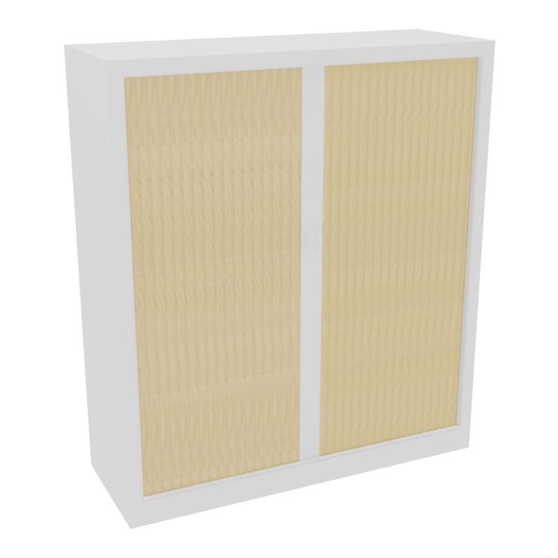 ARMOIRE À RIDEAUX H. 136 X L. 120 X P. 43 CM  - EQUIPEE DE 3 TABLETTES