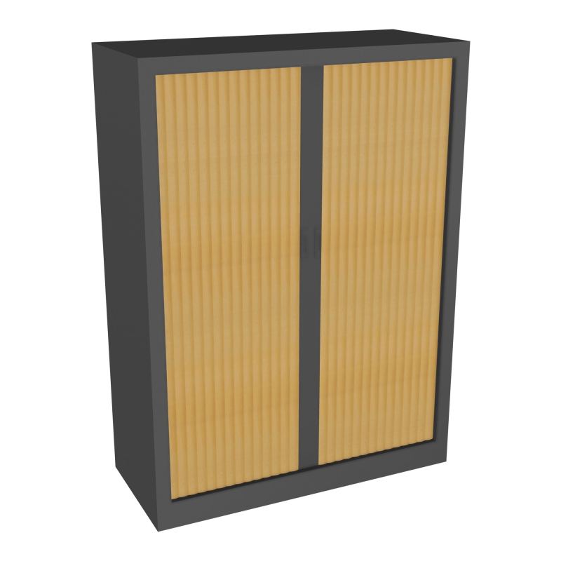 ARMOIRE À RIDEAUX H. 136 X L. 100 X P. 43 CM  - EQUIPEE DE 3 TABLETTES
