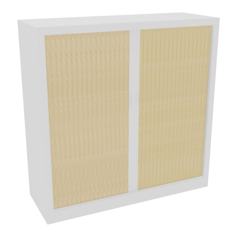 ARMOIRE À RIDEAUX H. 120 X L. 120 X P. 43 CM  - EQUIPEE DE 2 TABLETTES