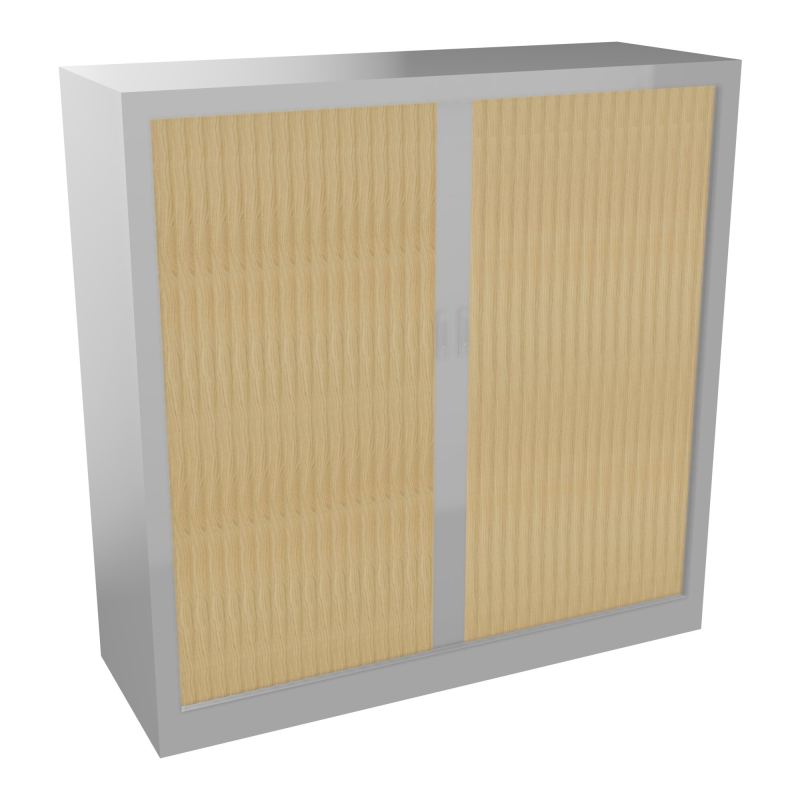 ARMOIRE À RIDEAUX H. 120 X L. 120 X P. 43 CM  - EQUIPEE DE 2 TABLETTES