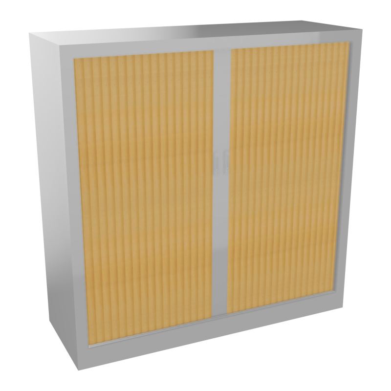 ARMOIRE À RIDEAUX H. 120 X L. 120 X P. 43 CM  - EQUIPEE DE 2 TABLETTES
