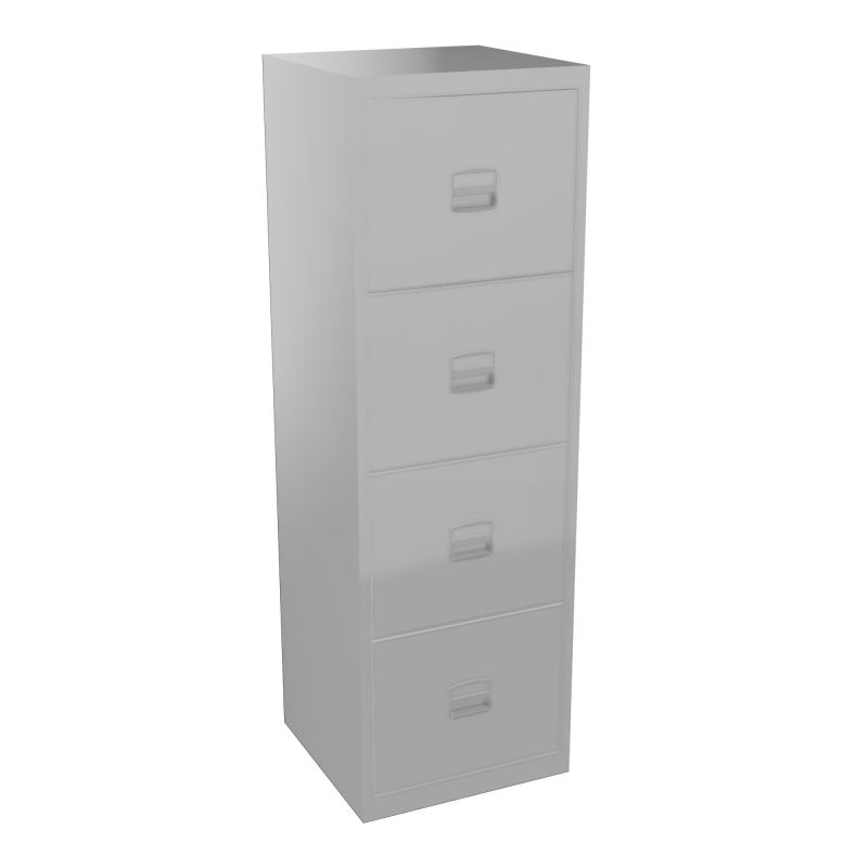 CLASSEUR 4T DS H128,2 L41,3 P40CM GRIS ALU SB