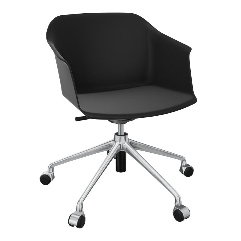 SCOTT FAUTEUIL 5 BRANCHES ROULETTES COQUE POLYPRO OQ SQ