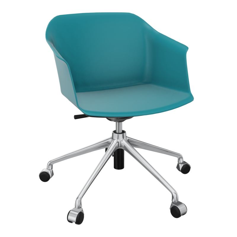 SCOTT FAUTEUIL 5 BRANCHES ROULETTES COQUE POLYPRO PN SQ
