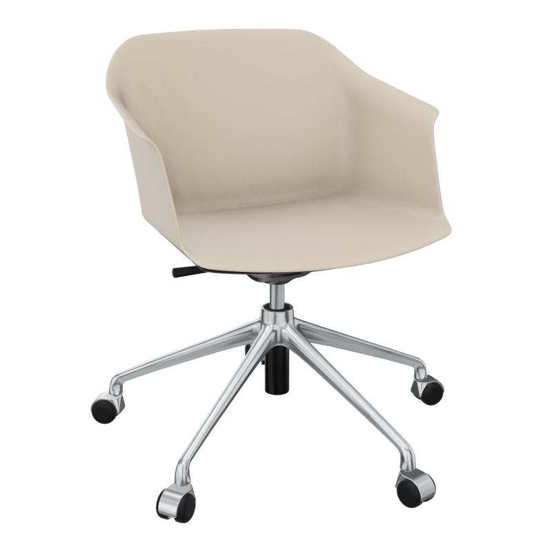 SCOTT FAUTEUIL 5 BRANCHES ROULETTES COQUE POLYPRO QW SQ
