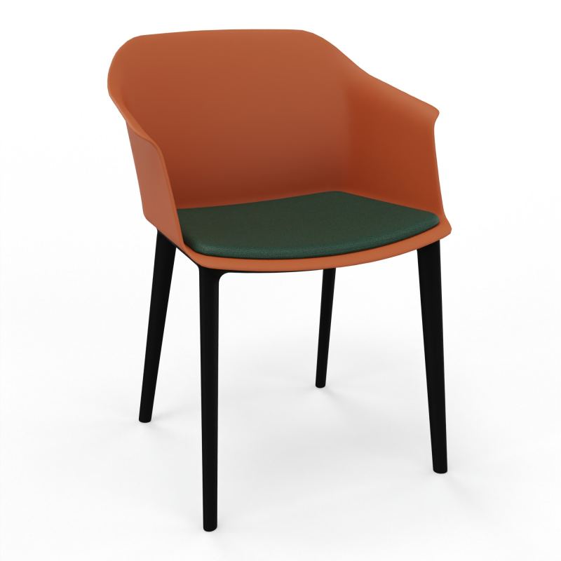 SCOTT FAUTEUIL+PLACET TISSU 4 PIEDS PP COQUE POLYPRO O9 SV A9