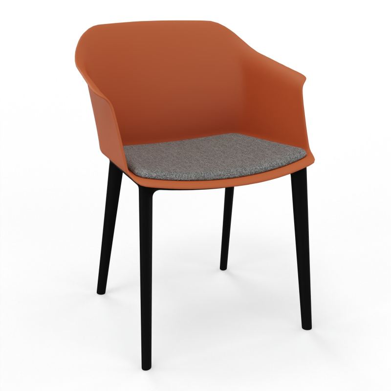 SCOTT FAUTEUIL+PLACET TISSU 4 PIEDS PP COQUE POLYPRO O9 SV B1