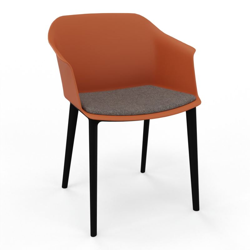 SCOTT FAUTEUIL+PLACET TISSU 4 PIEDS PP COQUE POLYPRO O9 SV DD