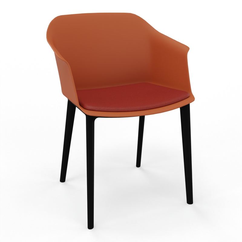 SCOTT FAUTEUIL+PLACET TISSU 4 PIEDS PP COQUE POLYPRO O9 SV E6