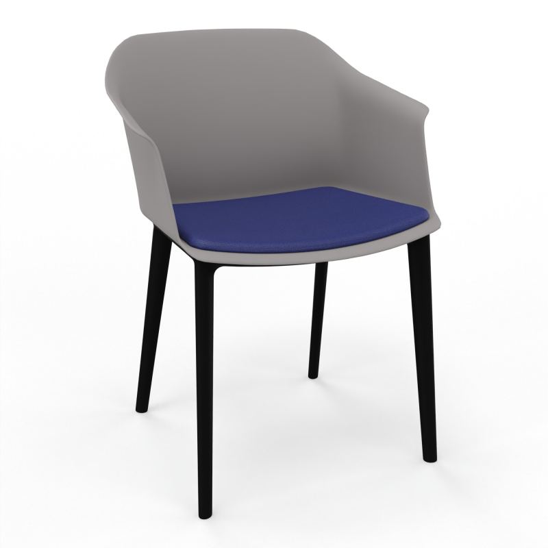 SCOTT FAUTEUIL+PLACET TISSU 4 PIEDS PP COQUE POLYPRO OZ SV A3