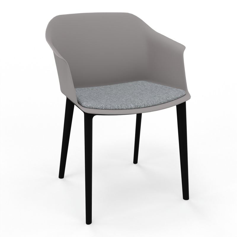 SCOTT FAUTEUIL+PLACET TISSU 4 PIEDS PP COQUE POLYPRO OZ SV B5