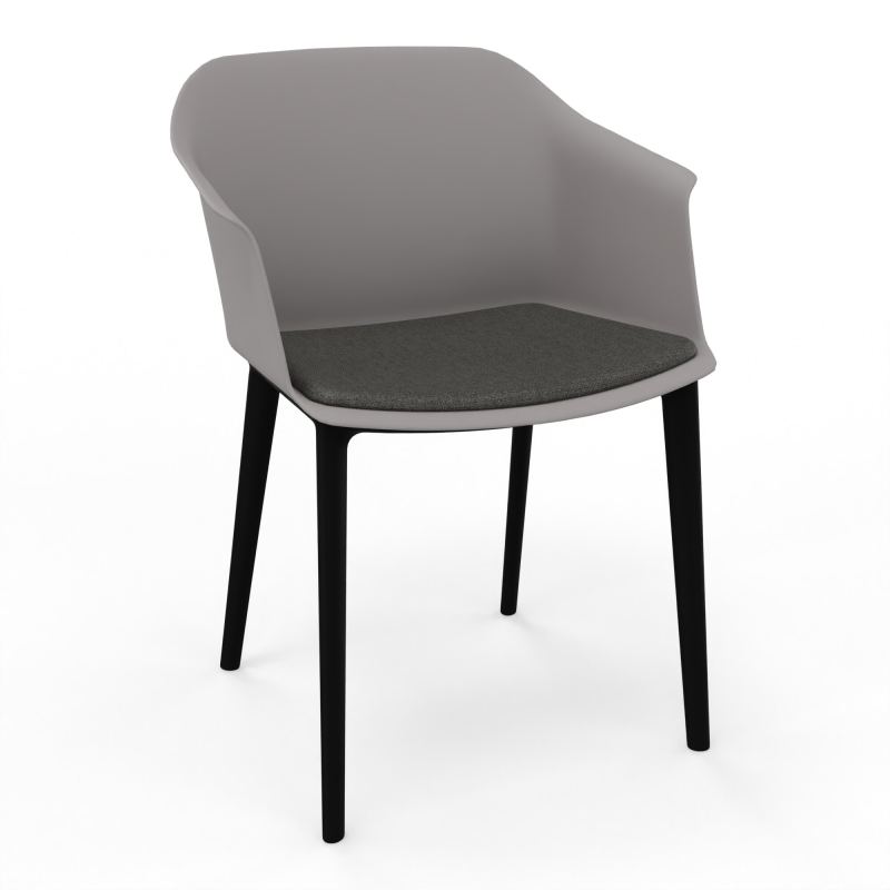 SCOTT FAUTEUIL+PLACET TISSU 4 PIEDS PP COQUE POLYPRO OZ SV B7