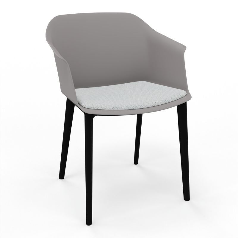 SCOTT FAUTEUIL+PLACET TISSU 4 PIEDS PP COQUE POLYPRO OZ SV BC