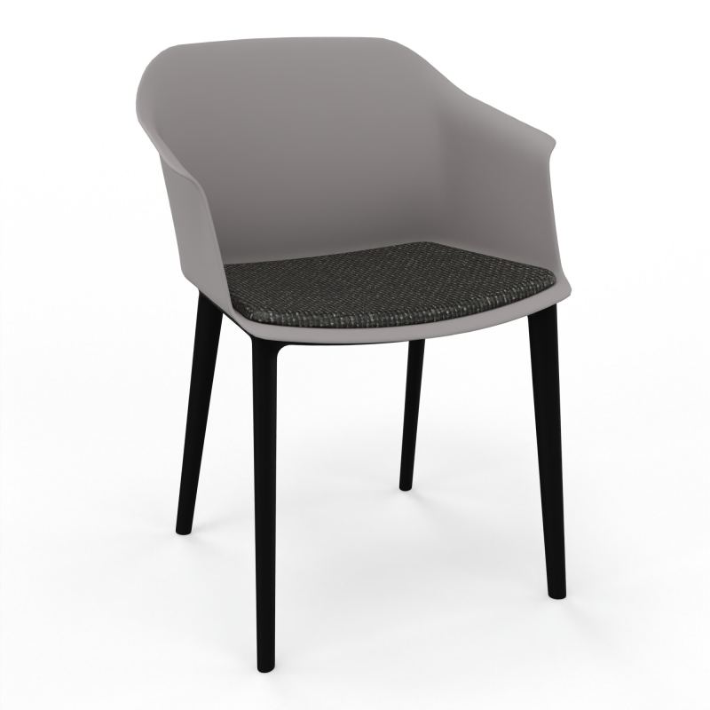 SCOTT FAUTEUIL+PLACET TISSU 4 PIEDS PP COQUE POLYPRO    OZ SV T9