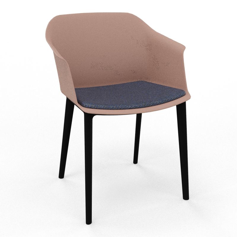 SCOTT FAUTEUIL+PLACET TISSU 4 PIEDS PP COQUE POLYPRO    PM SV T5
