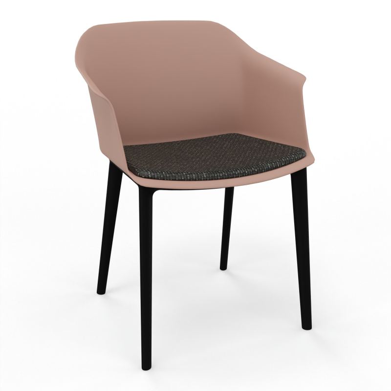 SCOTT FAUTEUIL+PLACET TISSU 4 PIEDS PP COQUE POLYPRO    PM SV T9