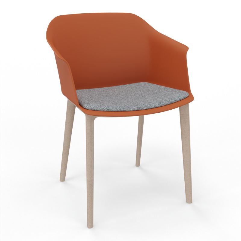 SCOTT FAUTEUIL+PLACET TISSU 4 PIEDS PP COQUE POLYPRO    O9 W7 B5