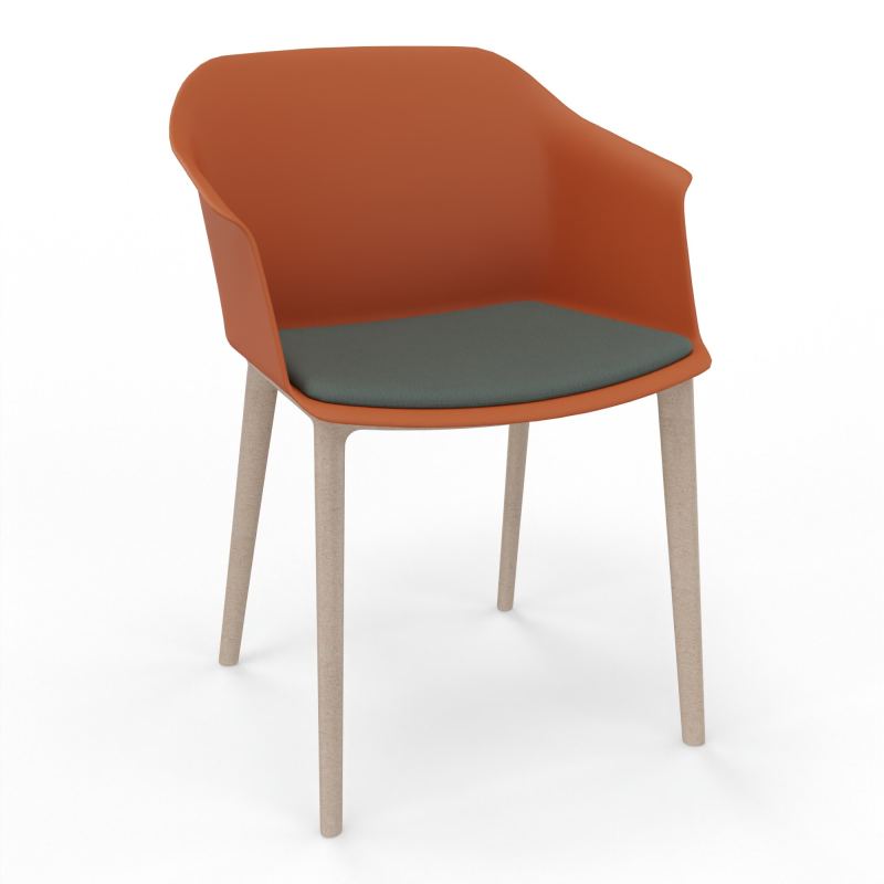 SCOTT FAUTEUIL+PLACET TISSU 4 PIEDS PP COQUE POLYPRO    O9 W7 CF