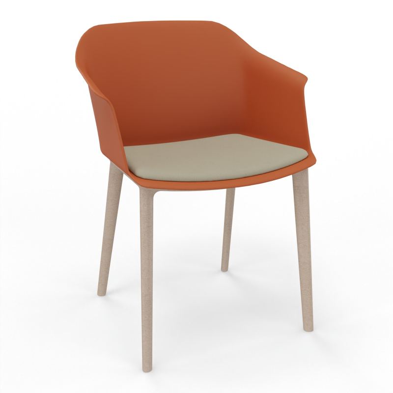 SCOTT FAUTEUIL+PLACET TISSU 4 PIEDS PP COQUE POLYPRO    O9 W7 CG