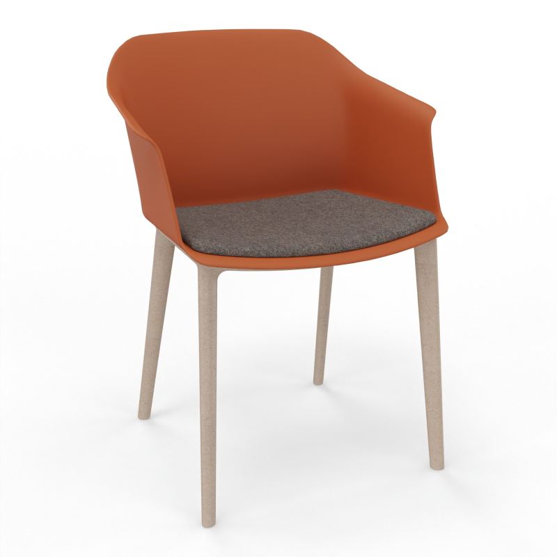 SCOTT FAUTEUIL+PLACET TISSU 4 PIEDS PP COQUE POLYPRO    O9 W7 DD