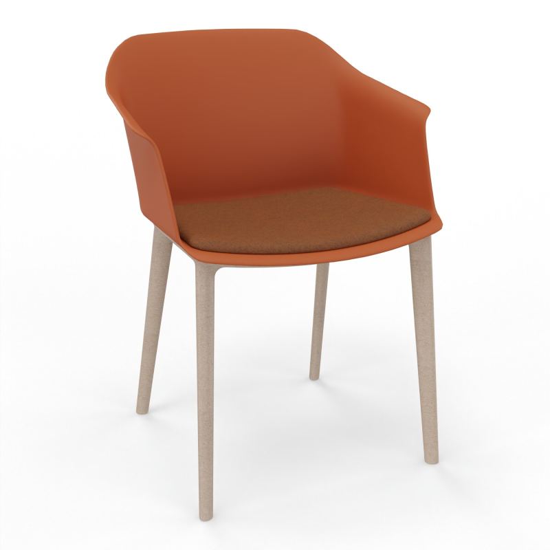 SCOTT FAUTEUIL+PLACET TISSU 4 PIEDS PP COQUE POLYPRO    O9 W7 DZ