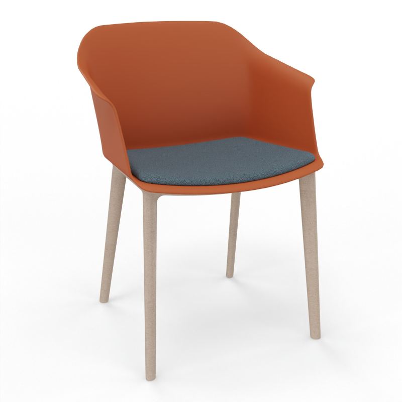 SCOTT FAUTEUIL+PLACET TISSU 4 PIEDS PP COQUE POLYPRO    O9 W7 KA
