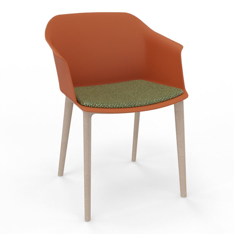 SCOTT FAUTEUIL+PLACET TISSU 4 PIEDS PP COQUE POLYPRO    O9 W7 TU
