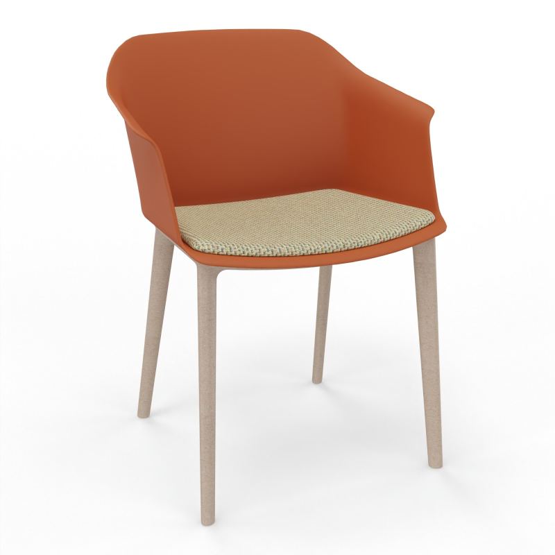 SCOTT FAUTEUIL+PLACET TISSU 4 PIEDS PP COQUE POLYPRO    O9 W7 TZ