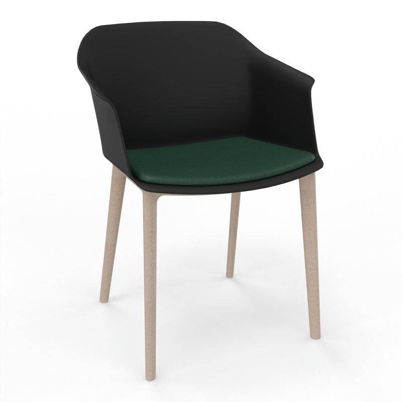 SCOTT FAUTEUIL+PLACET TISSU 4 PIEDS PP COQUE POLYPRO    OQ W7 A9