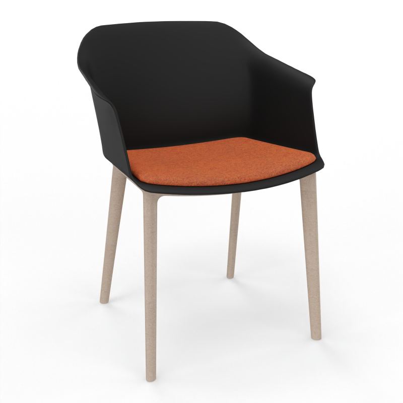 SCOTT FAUTEUIL+PLACET TISSU 4 PIEDS PP COQUE POLYPRO    OQ W7 DJ