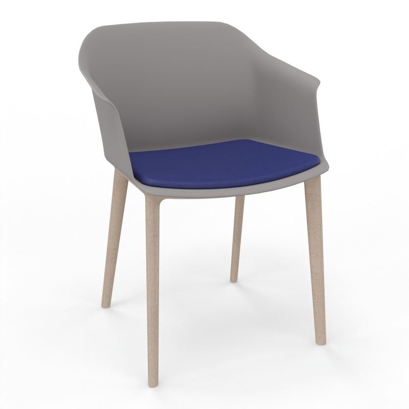 SCOTT FAUTEUIL+PLACET TISSU 4 PIEDS PP COQUE POLYPRO    OZ W7 A3