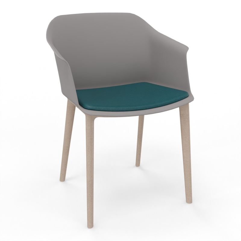 SCOTT FAUTEUIL+PLACET TISSU 4 PIEDS PP COQUE POLYPRO    OZ W7 A4