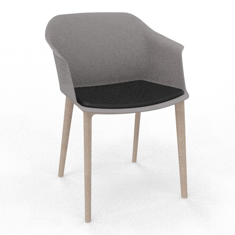 SCOTT FAUTEUIL+PLACET TISSU 4 PIEDS PP COQUE POLYPRO    OZ W7 A6