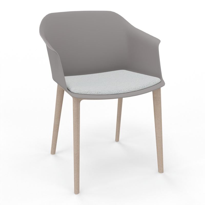 SCOTT FAUTEUIL+PLACET TISSU 4 PIEDS PP COQUE POLYPRO    OZ W7 BC