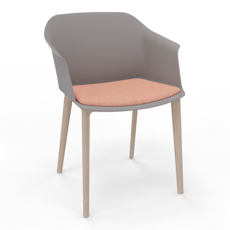 SCOTT FAUTEUIL+PLACET TISSU 4 PIEDS PP COQUE POLYPRO    OZ W7 BL