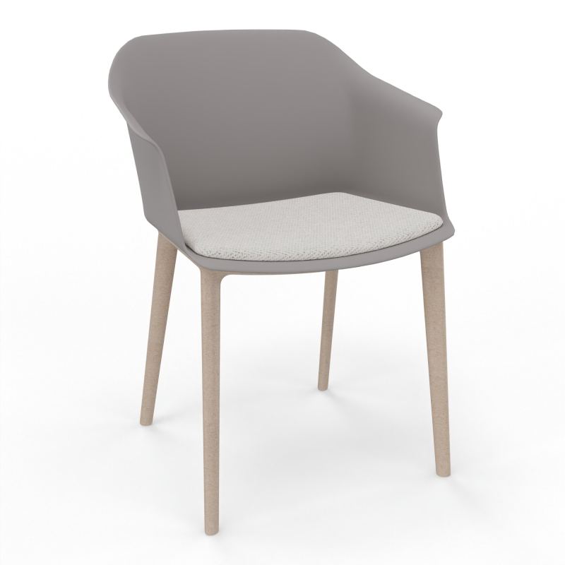 SCOTT FAUTEUIL+PLACET TISSU 4 PIEDS PP COQUE POLYPRO    OZ W7 BM