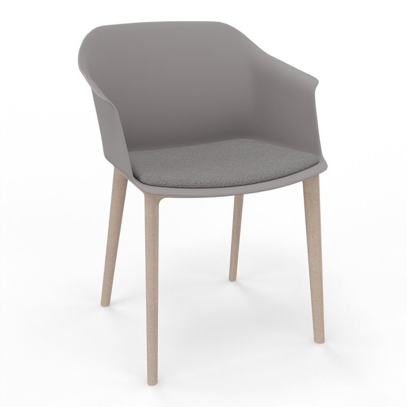 SCOTT FAUTEUIL+PLACET TISSU 4 PIEDS PP COQUE POLYPRO    OZ W7 BN