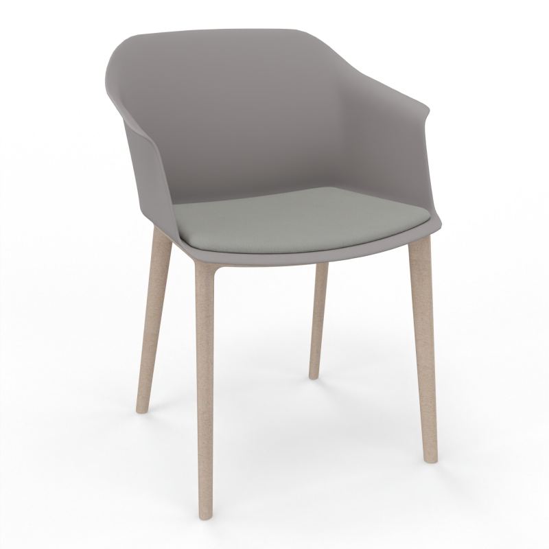 SCOTT FAUTEUIL+PLACET TISSU 4 PIEDS PP COQUE POLYPRO    OZ W7 CA