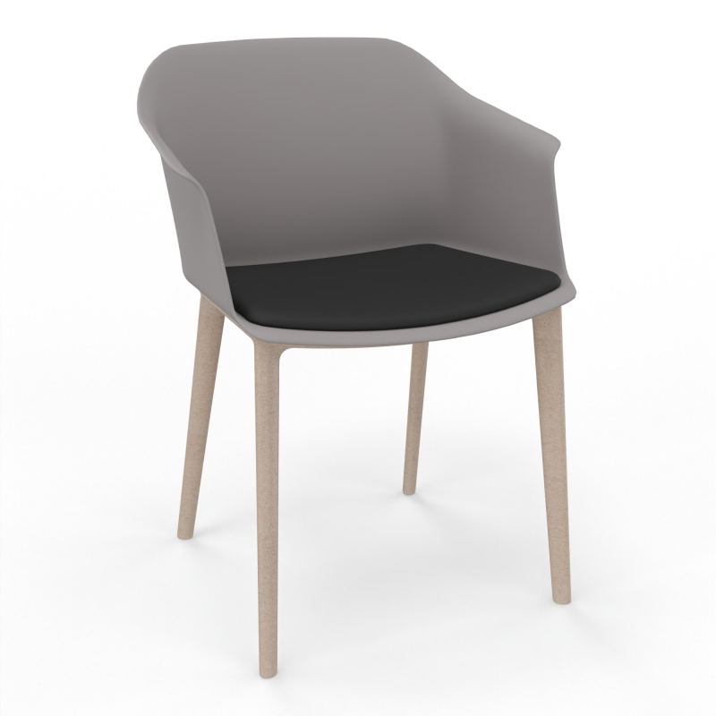 SCOTT FAUTEUIL+PLACET TISSU 4 PIEDS PP COQUE POLYPRO    OZ W7 CB