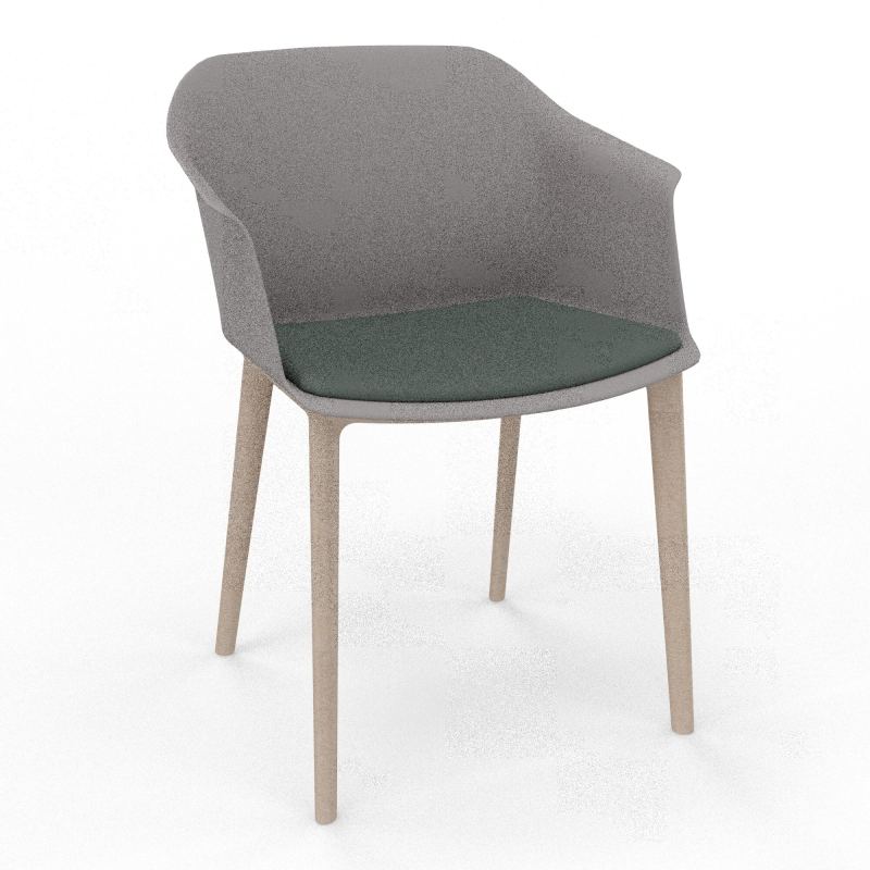 SCOTT FAUTEUIL+PLACET TISSU 4 PIEDS PP COQUE POLYPRO    OZ W7 CF