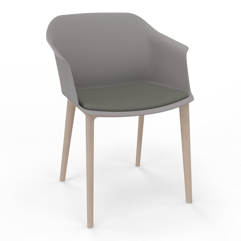 SCOTT FAUTEUIL+PLACET TISSU 4 PIEDS PP COQUE POLYPRO    OZ W7 CH