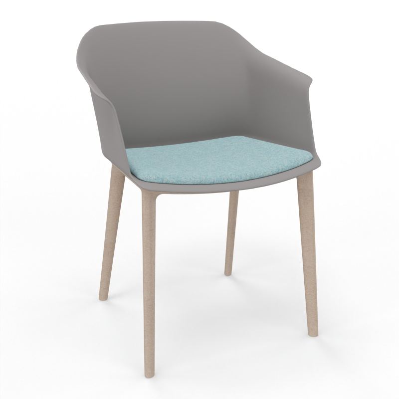 SCOTT FAUTEUIL+PLACET TISSU 4 PIEDS PP COQUE POLYPRO    OZ W7 CJ