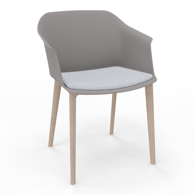 SCOTT FAUTEUIL+PLACET TISSU 4 PIEDS PP COQUE POLYPRO    OZ W7 DA