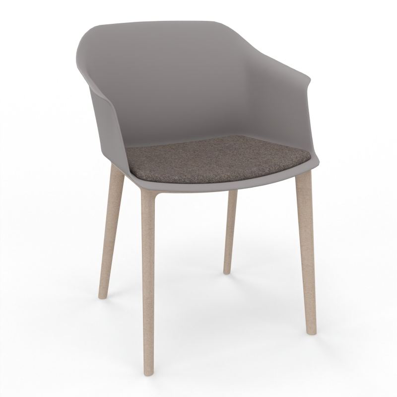 SCOTT FAUTEUIL+PLACET TISSU 4 PIEDS PP COQUE POLYPRO    OZ W7 DD