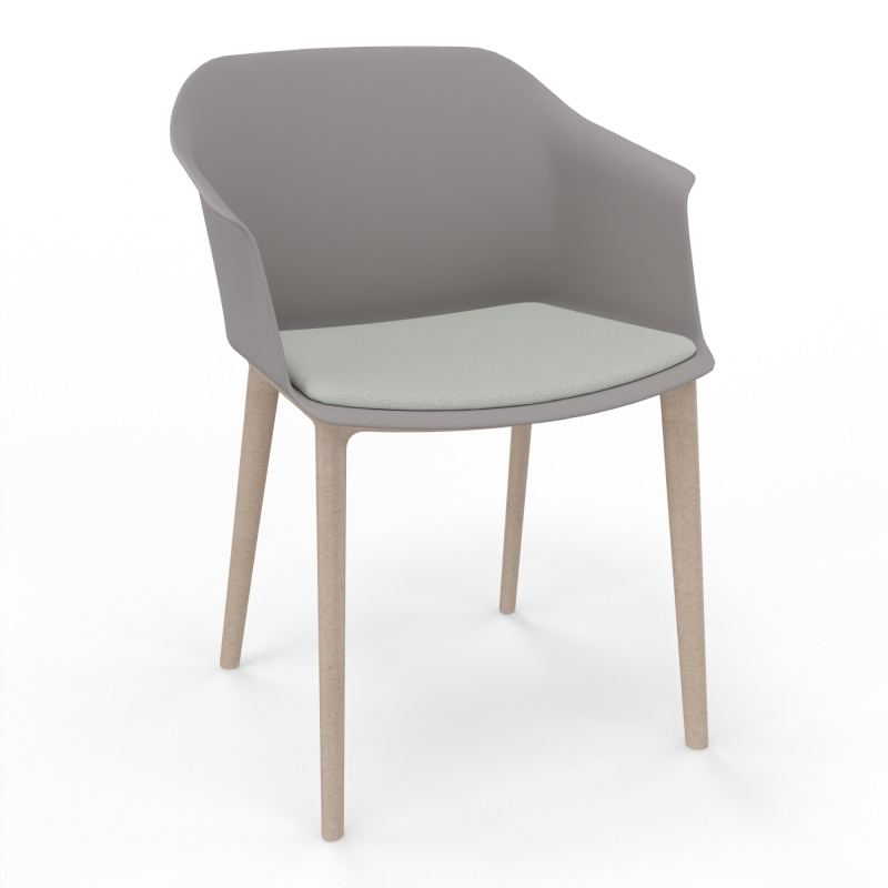SCOTT FAUTEUIL+PLACET TISSU 4 PIEDS PP COQUE POLYPRO    OZ W7 E5