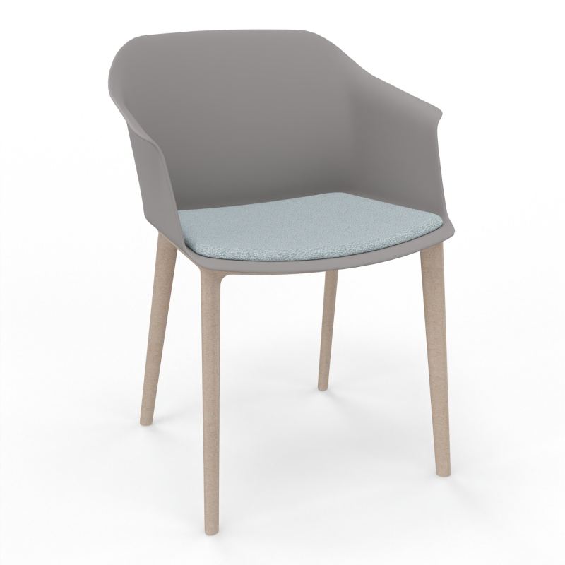 SCOTT FAUTEUIL+PLACET TISSU 4 PIEDS PP COQUE POLYPRO    OZ W7 KD