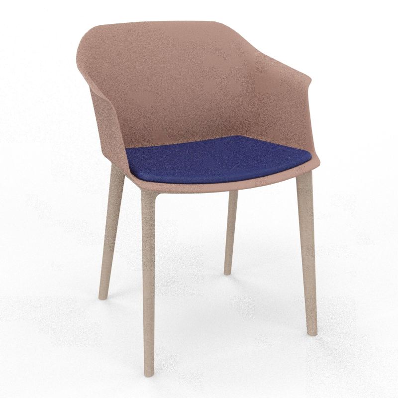 SCOTT FAUTEUIL+PLACET TISSU 4 PIEDS PP COQUE POLYPRO    PM W7 A3