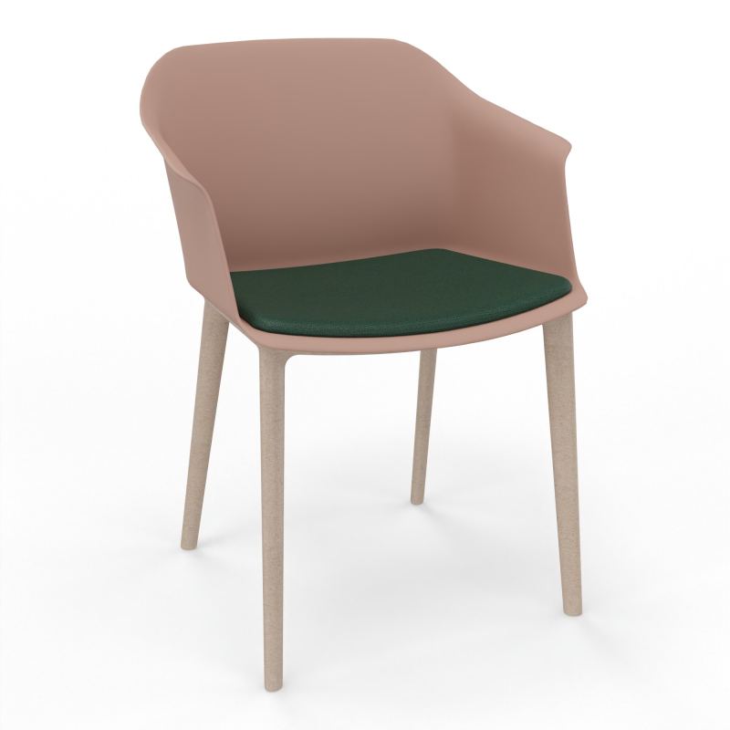 SCOTT FAUTEUIL+PLACET TISSU 4 PIEDS PP COQUE POLYPRO    PM W7 A9