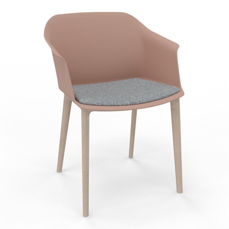 SCOTT FAUTEUIL+PLACET TISSU 4 PIEDS PP COQUE POLYPRO    PM W7 B5